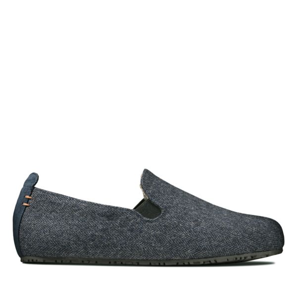 Clarks Mens Kite Falcon Slippers Navy | CA-4327098